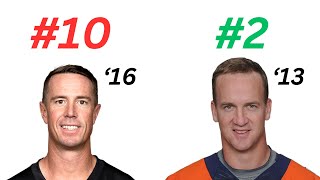 Ranking NFL MVPs