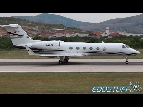 Gulfstream Aerospace G450 N250AF - Close-up Takeoff from Split airport SPU/LDSP