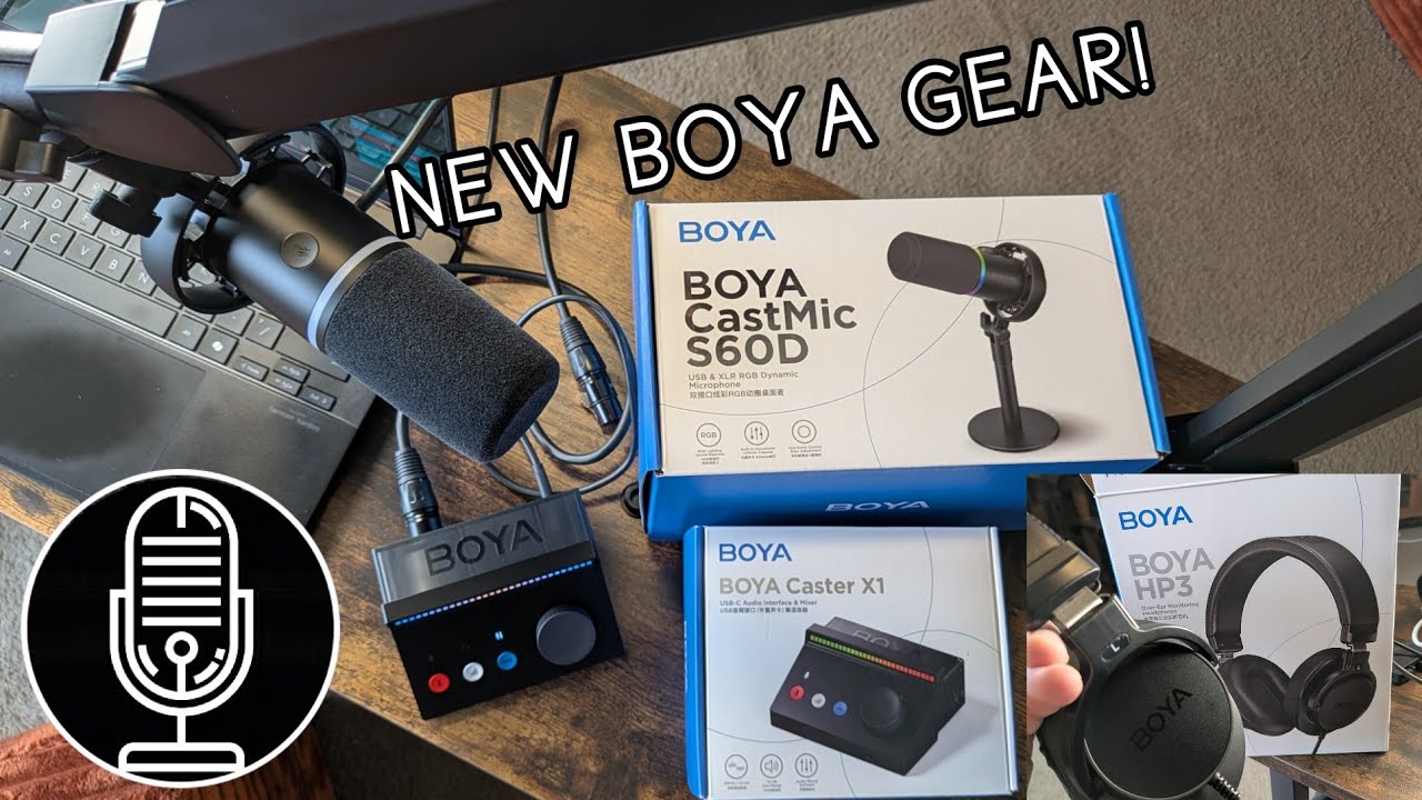 The Boya Cast Mic S60D - The Boya X1 Interface - HP3 Headphones And The Mic Arm Review