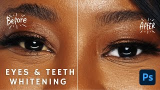 How to Whitening Eyes & Teeth in Photoshop For BEGINNERS + FREE ACTION