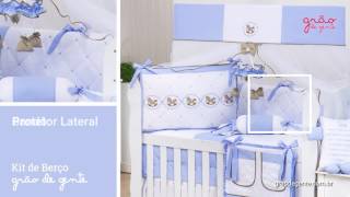 Kit Berço Elegance Cavalinho de Balanço Azul | Ref: 59442