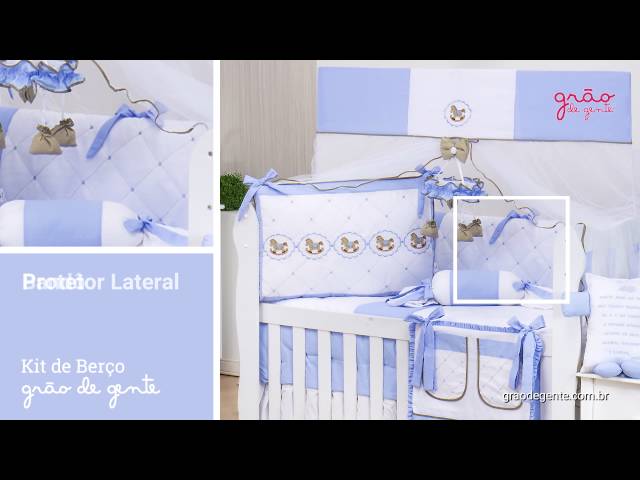 Kit Berço Elegance Cavalinho de Balanço Azul | Ref: 59442