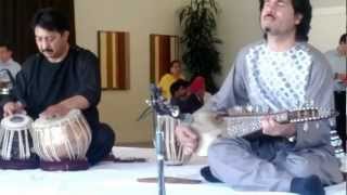 Ustad Homayoun Sakhi playing a classical composition in teentaal