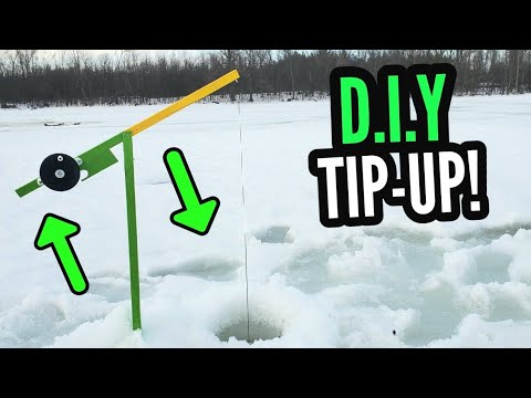 D.I.Y ICE FISHING TIP UPS! - Easy and Inexpensive!