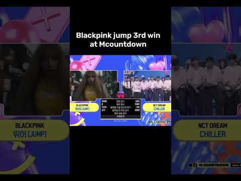 blackpink jump 3rd win at Mcountdown #kpop #blackpink #jump #shorts