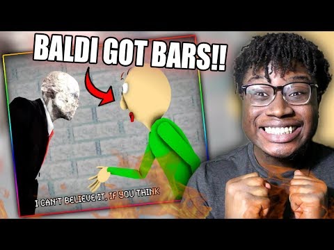 BALDI BECOMES A RAPPER! | VideoGameRapBattles: Slender Man vs. Baldi's Basics Reaction!