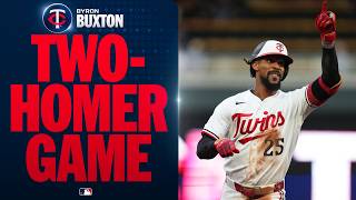 Byron Buxton clubs a pair of homers as part of his 4-hit night for the Twins ???? | MLB Highlights