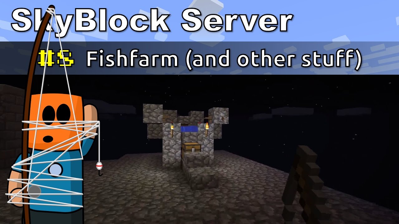 Minecraft SkyBlock ep8 | Fishfarm (and other stuff)