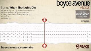 Boyce Avenue - When The Lights Die (Guitar 2)(vTab)