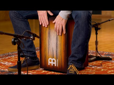 MEINL Percussion HCAJ2AMTS Headliner String Cajon - Amber Tiger Stripe