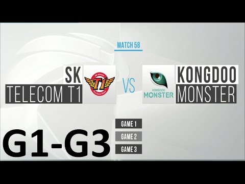 SKT vs KDM Game 1-3 Highlights - 2017 LCK SPRING SPLIT - FULL HIGHLIGHTS