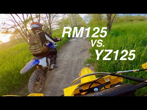 RM125 VS. YZ125 SHREDDING WOODS!!