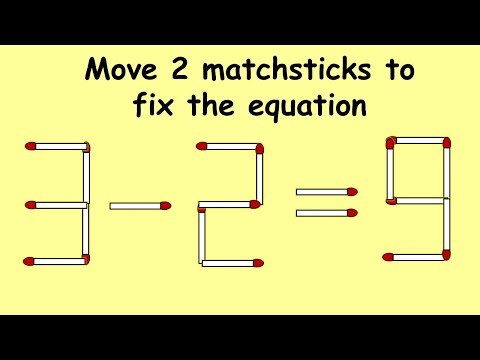 3-2=9 can you correct this equation| Match stick puzzle #145 | Puzzles with Answer