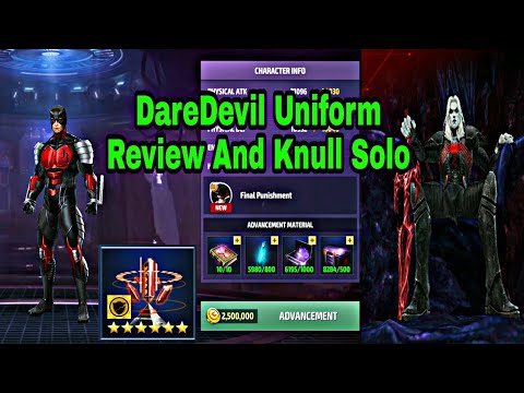 Daredevil New Uniform Review & Knull Solo With Obelisk - Marvel Future Fight