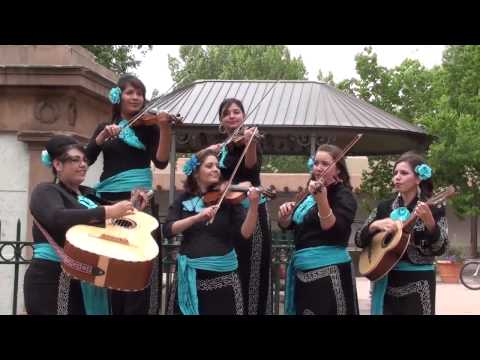 All Woman Mariachi Buenaventura on Santa Fe Plaza - Perfoming for a Wedding