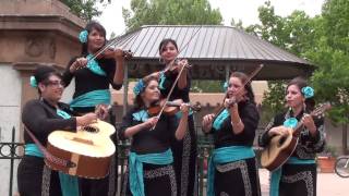 All Woman Mariachi Buenaventura on Santa Fe Plaza - Perfoming for a Wedding
