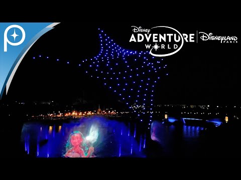 NEW nighttime show | Disney CASCADE of LIGHTS soon at Disney Adventure World in Disneyland Paris