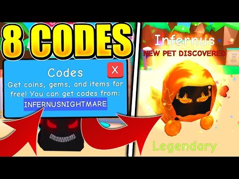 8 LEGENDARY INFERNUS PET CODES IN BUBBLE GUM SIMULATOR! (Roblox)