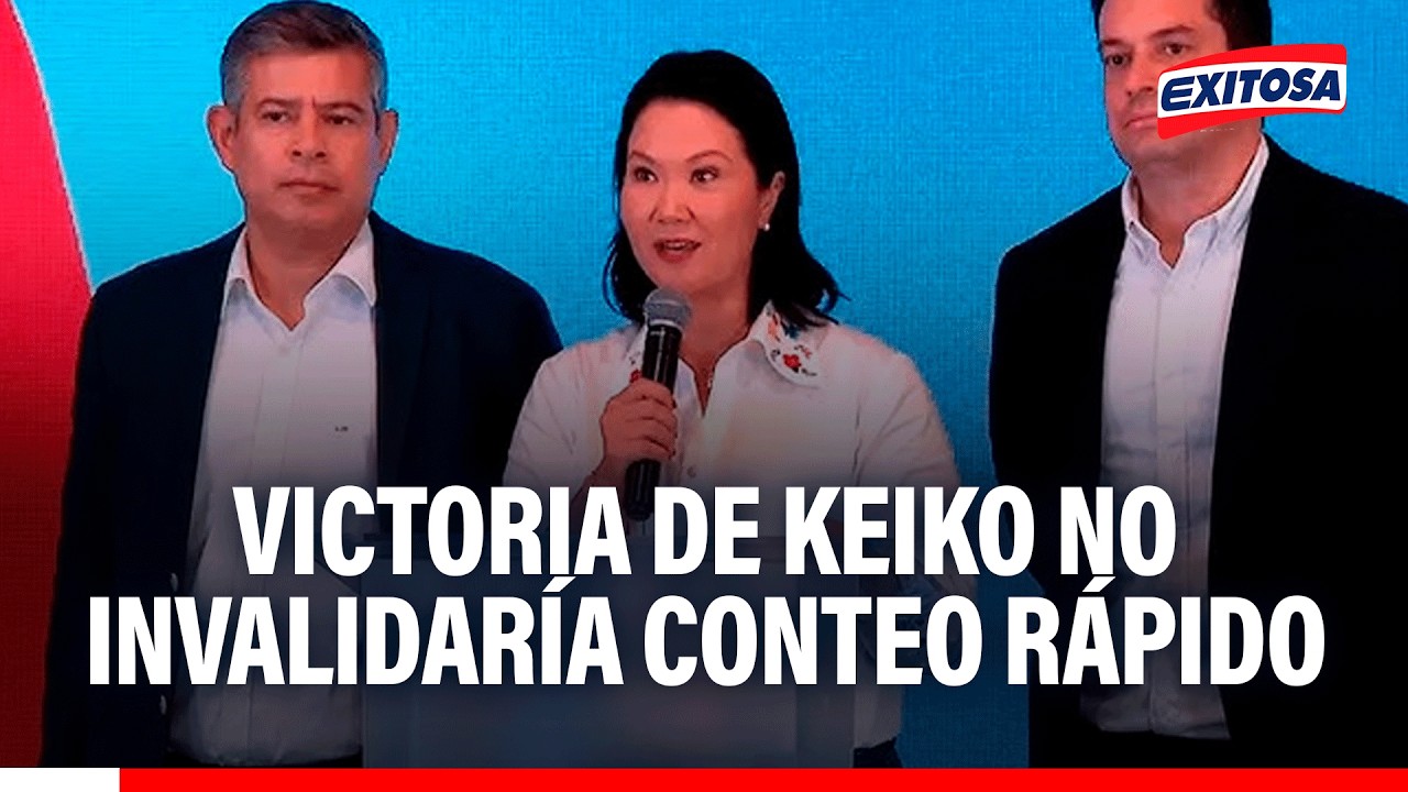 🔴🔵 Transparencia asegura que posible victoria de Keiko Fujimori no invalidaría conteo rápido