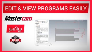 How to View & Edit Program Quickly in Mastercam  -Tamil -CNC  Training Coimbatore