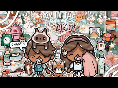 *AESTHETIC* Day in the life of the Twins 🥝🌞🌷🥨 ꒦₊˚ || *VOICED* 🎙|| Toca Boca Life World Roleplay 💐🌟🐠🥝