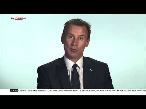 Jeremy Hunt announces extra funding for mental health