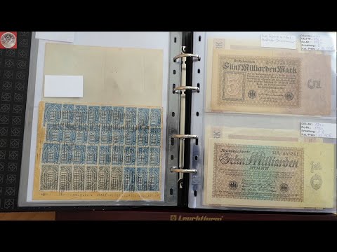 Banknoten Sammlung Deutsches Reich 1874-1945 inkl. Nebengebiete - Stand 2023