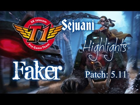 SKT T1 Faker SEJUANI HIGHLIGHTS Jungle - League of Legends Ranked Korean 09/06/2015