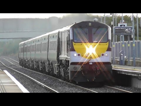 Irish Rail 201 Class Loco and Mark 4 Intercity Train - Clondalkin & Fonthill Station