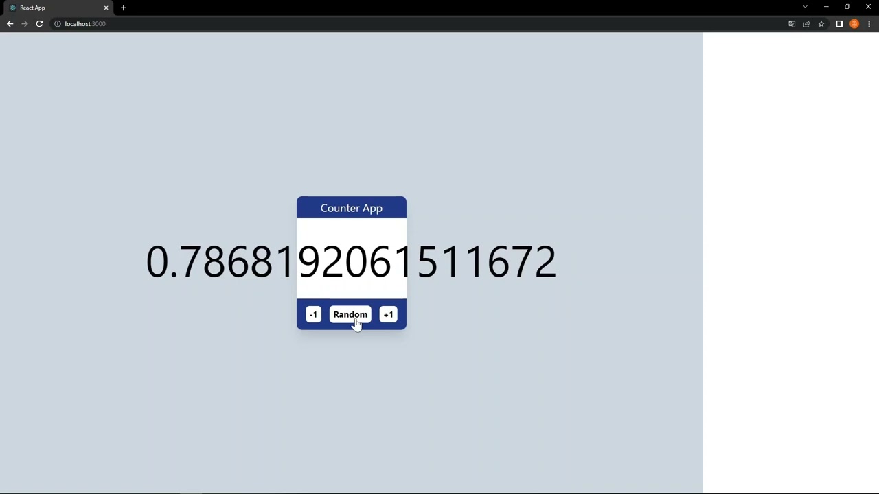 [6/8] Counter APP -  Generate random numbers with js - React projects for beginers