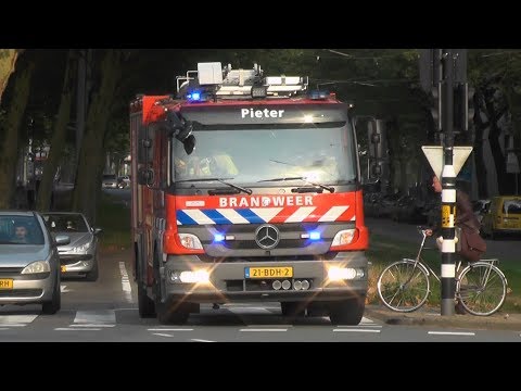 P1, Brandweer Amsterdam [TS 13-3431] naar aardgas lekkage Plesmanlaan Amsterdam