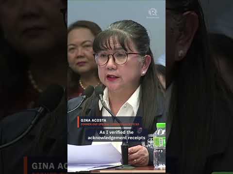 OVP’s Acosta confirms no official receipts for medical expenses under confidential funds