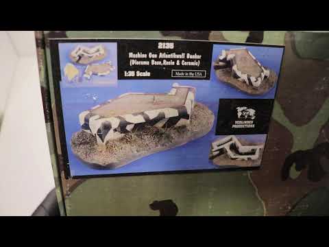 Unboxing 1/35 Machine Gun Atlantik wall Bunker Verlinden 2135