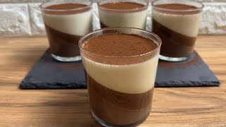Chocolate Dessert Panna Cotta. Easy to make, No bake.