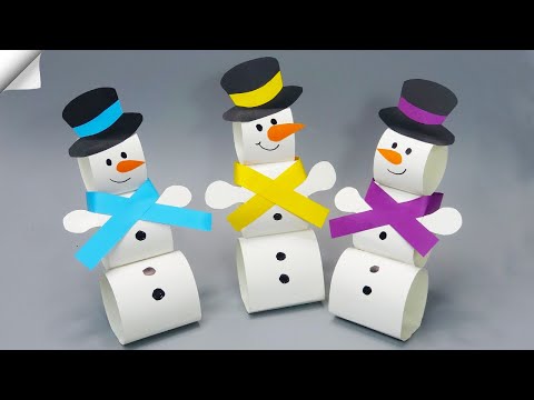 Easy Paper snowman Christmas paper crafts 2023