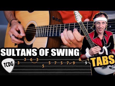 Sultans of Swing (Dire Straits) Acoustic Guitar Solo | TABS Lesson & tutorial TCDG