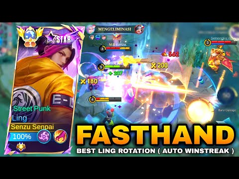 LING FASTHAND PERFECT GAMEPLAY - SUPER AGGRESSIVE & ON POINT | Top Global Ling Mobile Legends