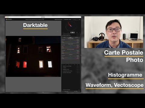Darktable, Comment utiliser l'histogramme, waveform, vectorscope