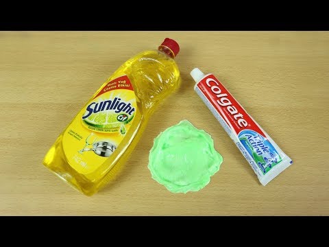 SLIME SIN PEGAMENTO 💦 Receta con Jabón de Para Platos y pasta de Dientes
