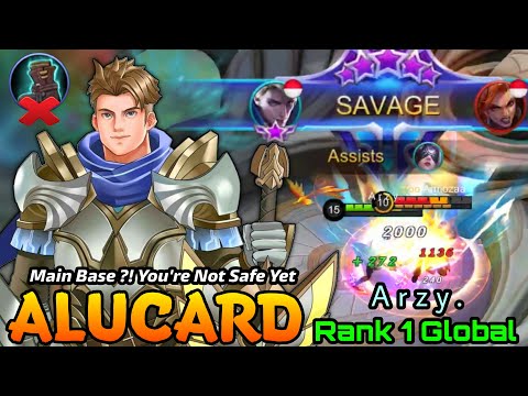 SAVAGE in Enemy Main Base!! 100% Monster Alucard No Boots - Top 1 Global Alucard by A r z y. - MLBB