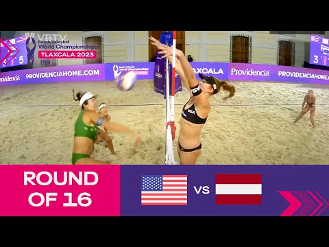 Hughes/Cheng vs. Tina/Anastasija - Round of 16 Highlights | Tlaxcala 2023 #mexbeachvolley