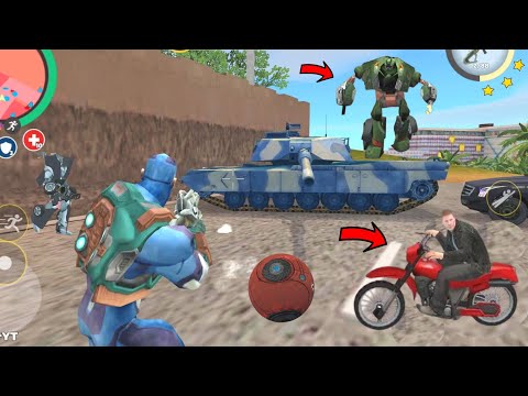 Rope Hero: Vice Town - (Rope Hero Freeze Tanks & Car Robot)Rope Hero Vice Town - Android Gameplay HD