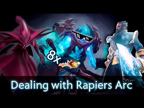 Dealing with Rapiers Arc Warden by Attacker Kunkka and Spectre — Dota 2