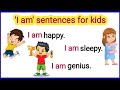 I Am Sentences For Kids English Sentences With Hindi Meaning Reading Practice Sentences