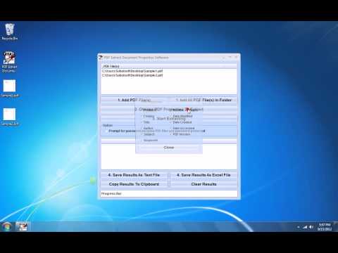 PDF Extract Document Properties Software