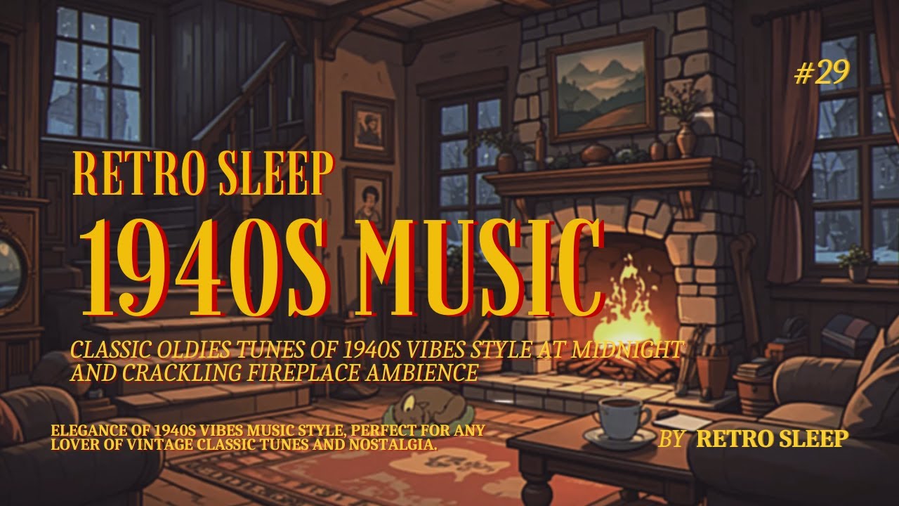 Classic Oldies Tunes 1940s Style Playing in Another Room but it's Snowing at Midnight | #29