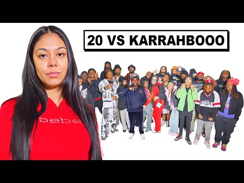 20 PEOPLE VS 1 RAPPER : KARRAHBOOO