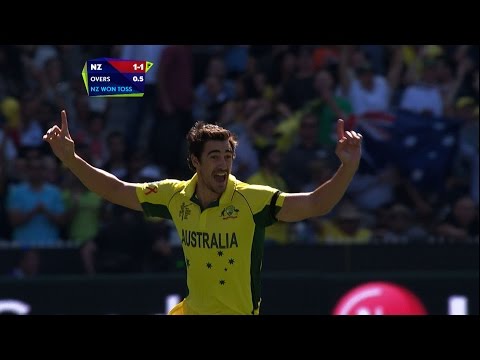 Final, AUS vs NZ: Starc cleans up McCullum early. Watch ICC World Cup Final on starsports.com