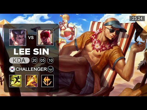 Lee Sin vs XinZhao Jungle - KR Challenger - Patch 25.24 Season 15