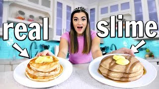 Making FOOD out of SLIME! Food vs Slime Challenge